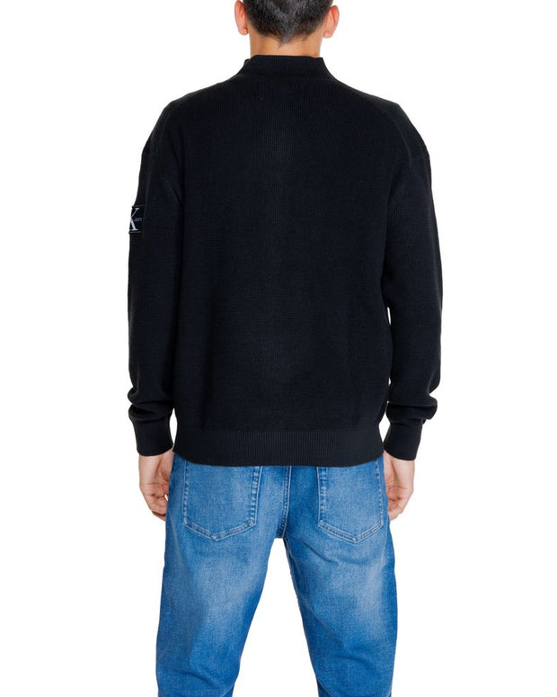 Black Recycled Cotton Cardigan