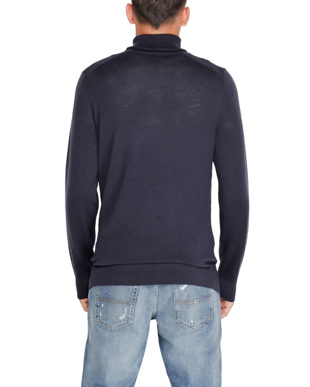 Blue Wool Turtleneck