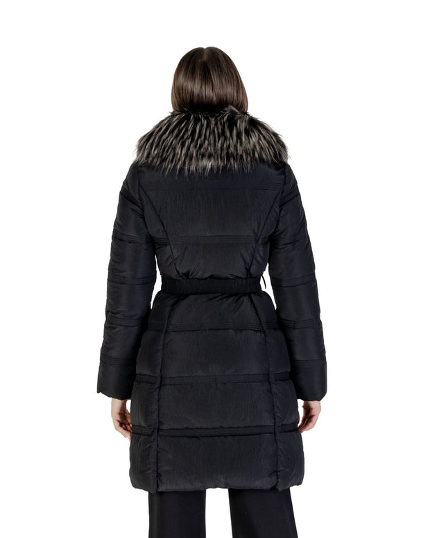 Black Polyester Jackets & Coat