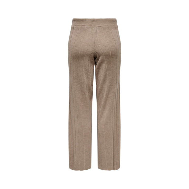 Beige Acrylic Jeans & Pant