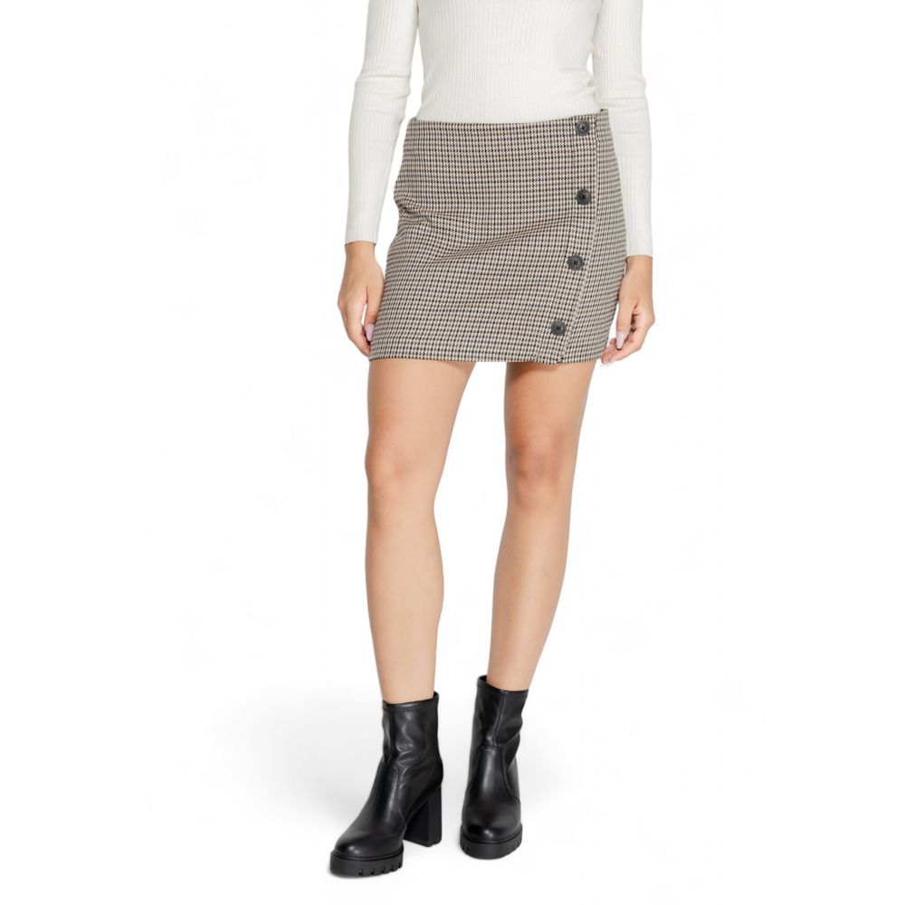 Beige Polyester Skirt