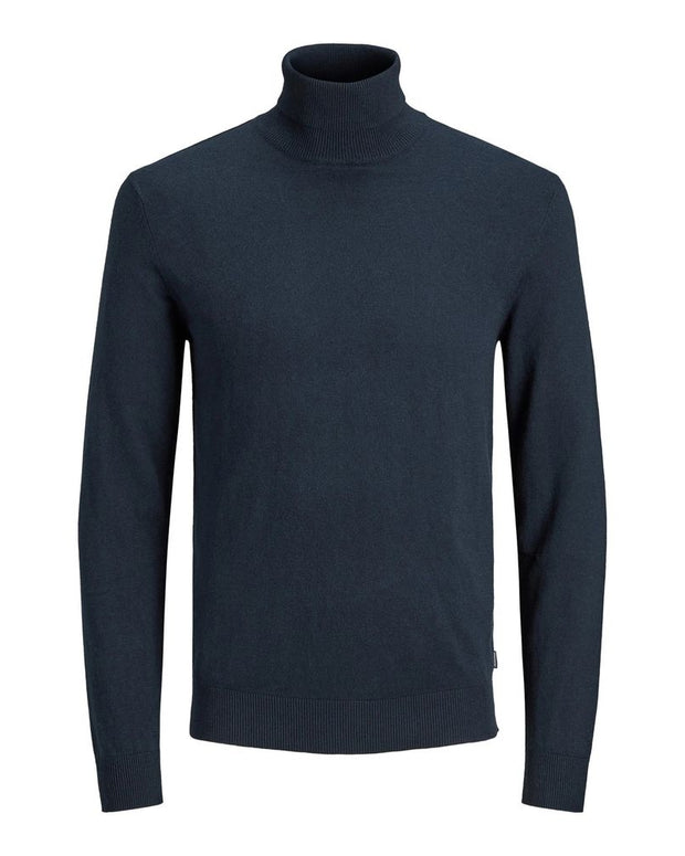 Blue Cotton Turtleneck