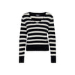 Black And White Polyester Sweater