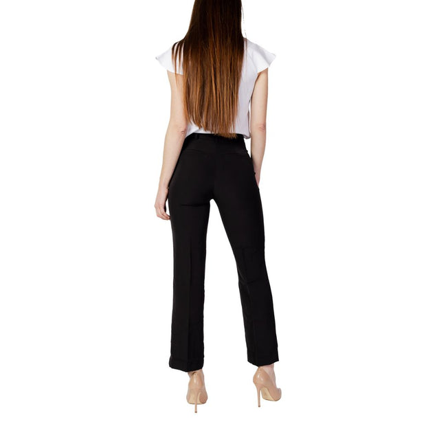 Black Polyester Jeans & Pant