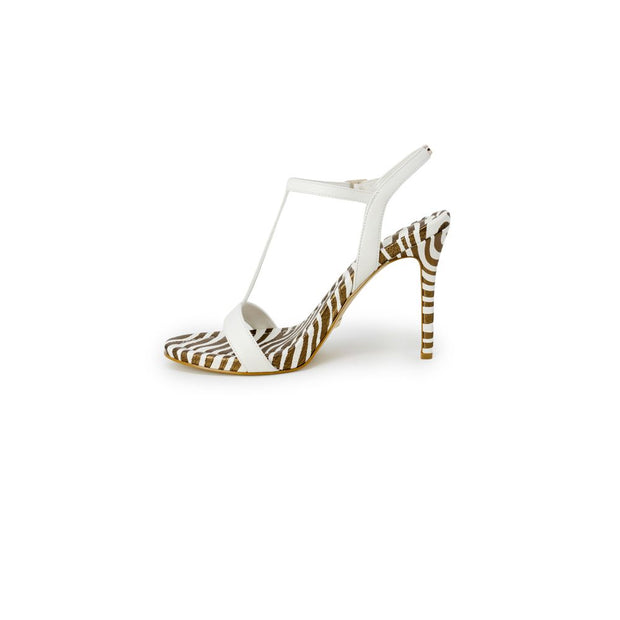 White Leather High Heel