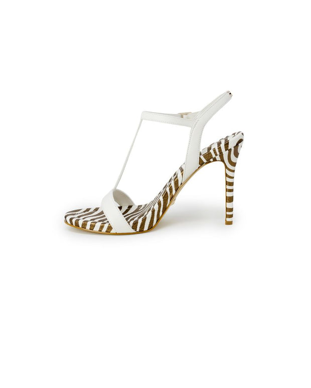 White Leather High Heel
