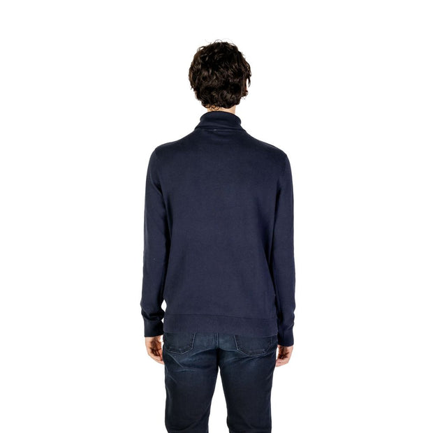Blue Cotton Turtleneck