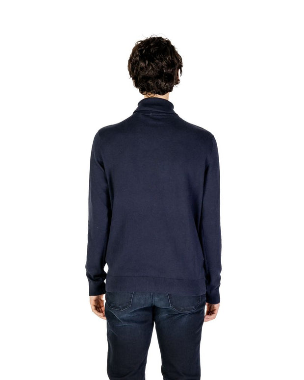Blue Cotton Turtleneck