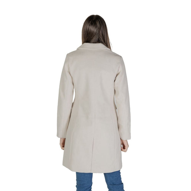 Beige Polyester Jackets & Coat