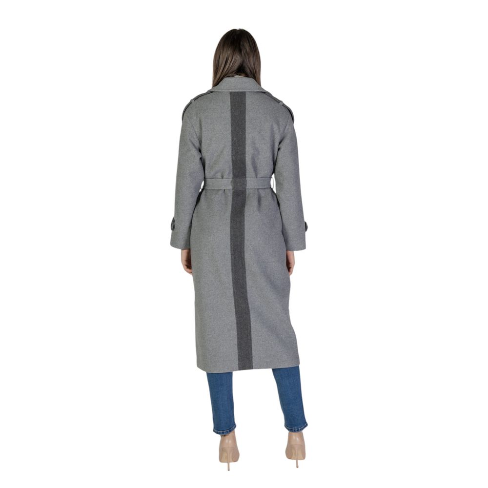 Gray Recycled Polyester Jackets & Coat