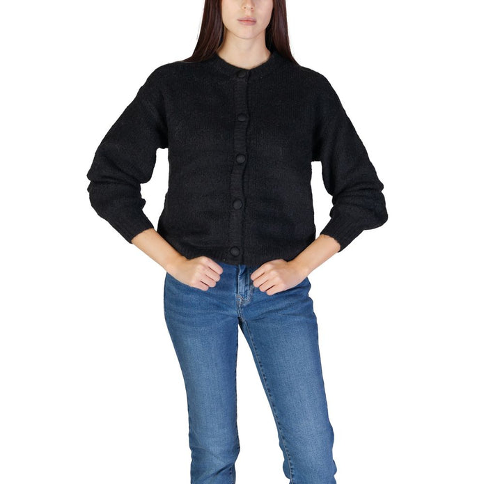 Black Recycled Polyester Cardigan