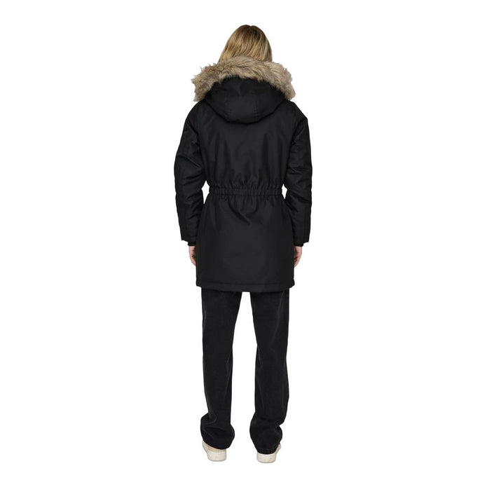 Black Polyester Jackets & Coat