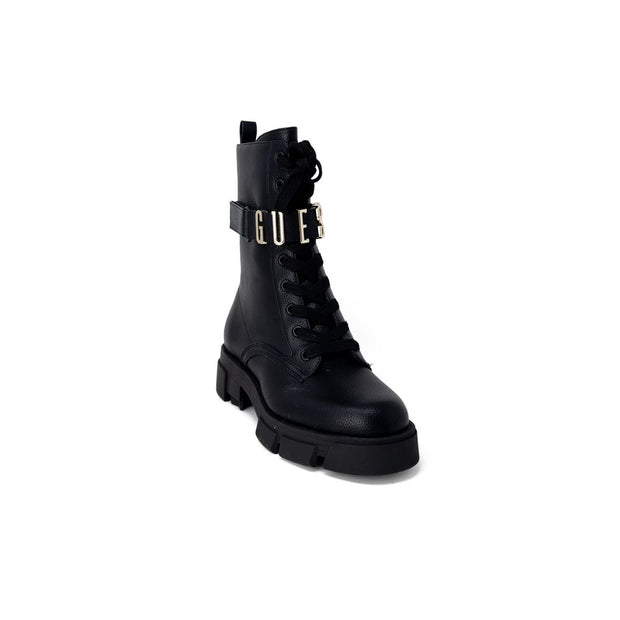 Black Artificial Leather Boot