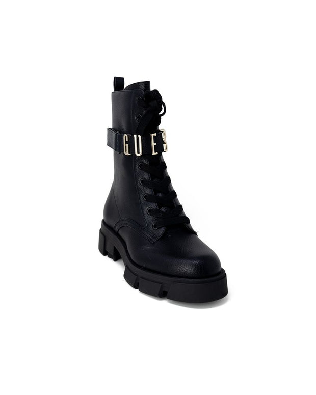 Black Artificial Leather Boot