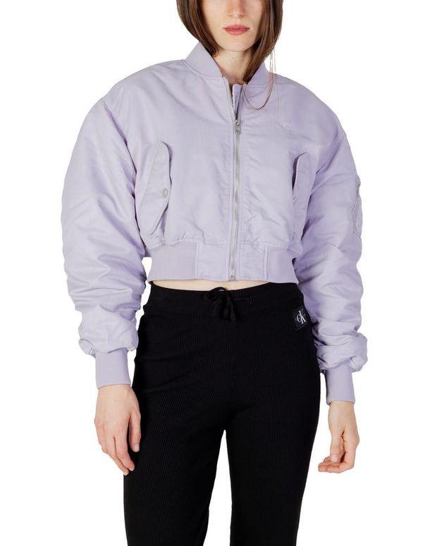 Purple Polyamide Jackets & Coat