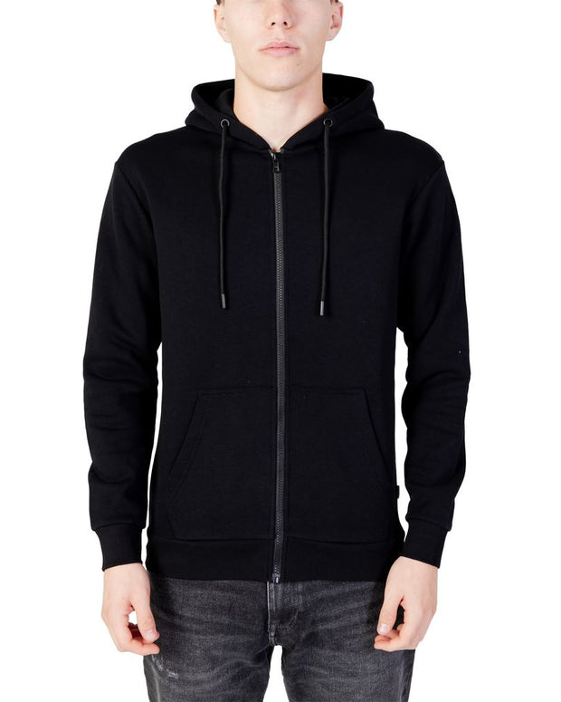 Black Polyester Hoodie