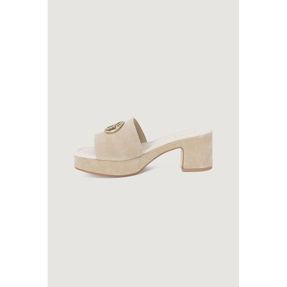 Beige Suede Sandals