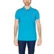 Blue Cotton Polo Shirt