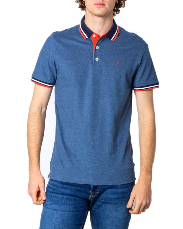 Blue Cotton Polo Shirt