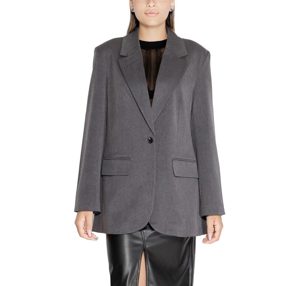 Gray Recycled Polyester Suits & Blazer