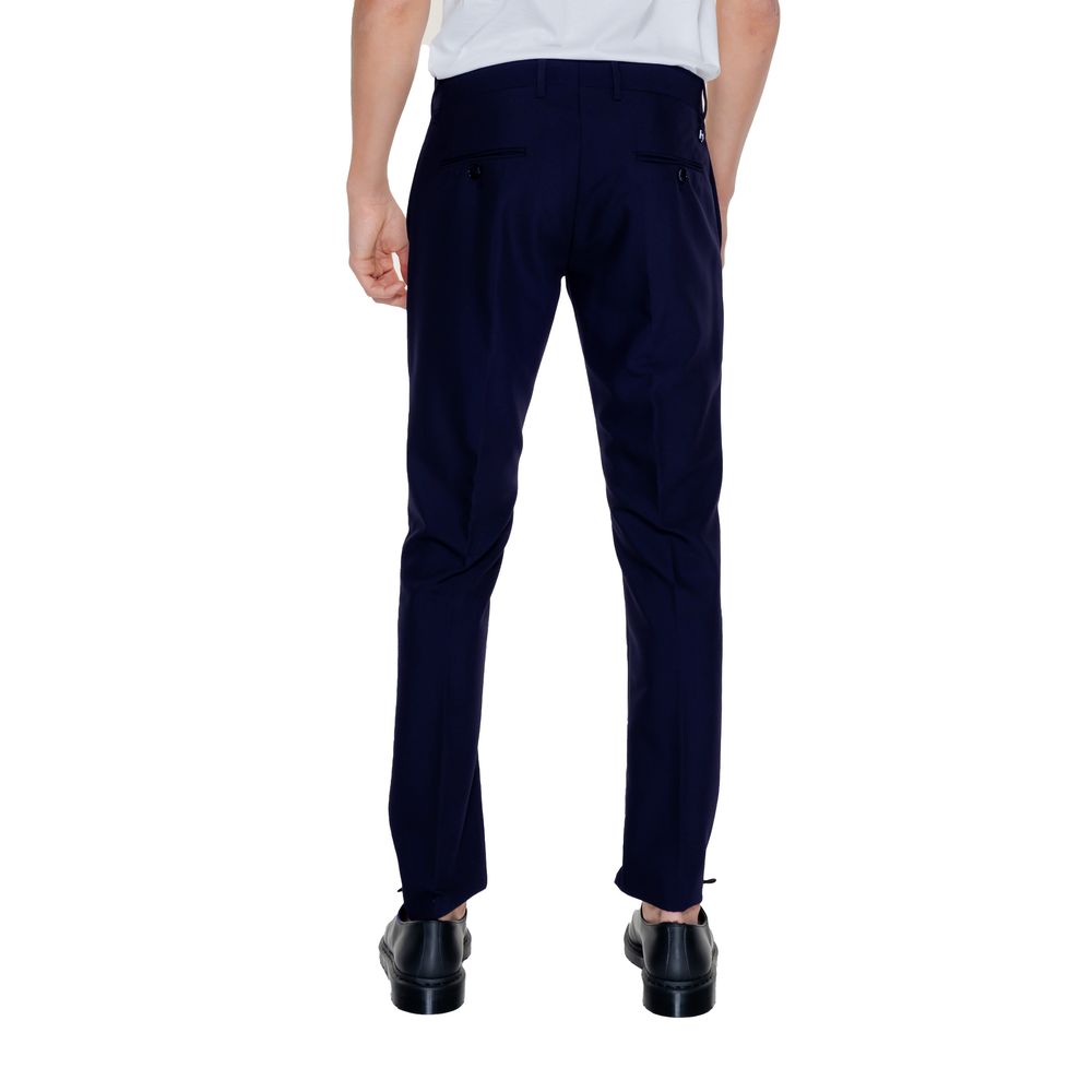 Blue Polyester Jeans & Pant