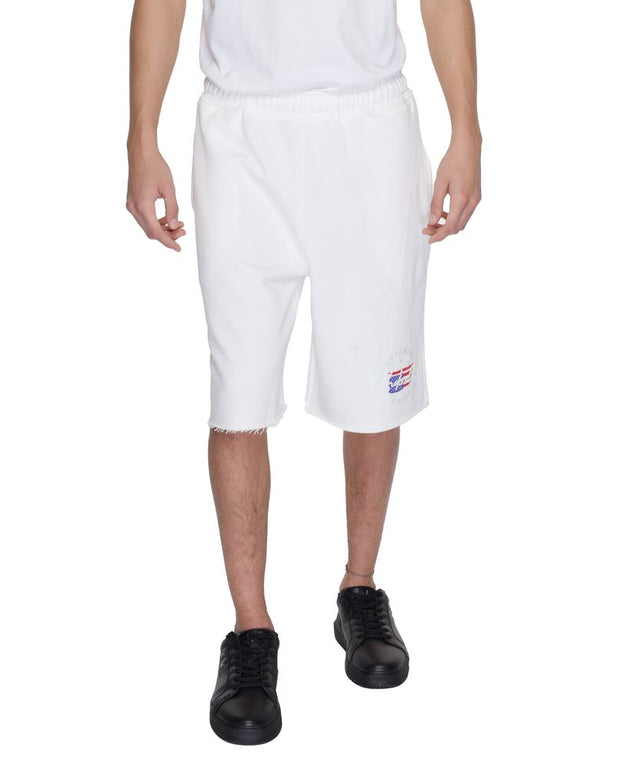 White Cotton Bermuda Shorts