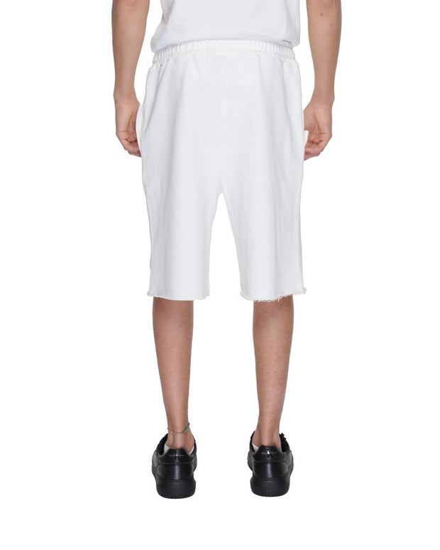 White Cotton Bermuda Shorts