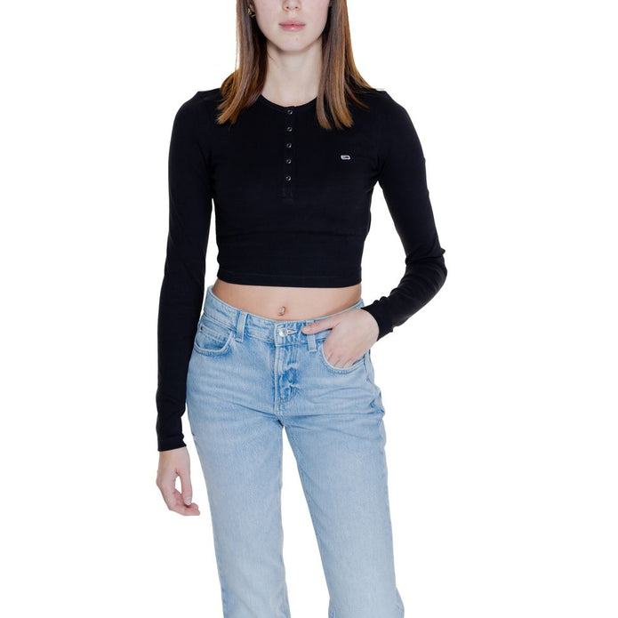 Black Cotton Tops & T-Shirt