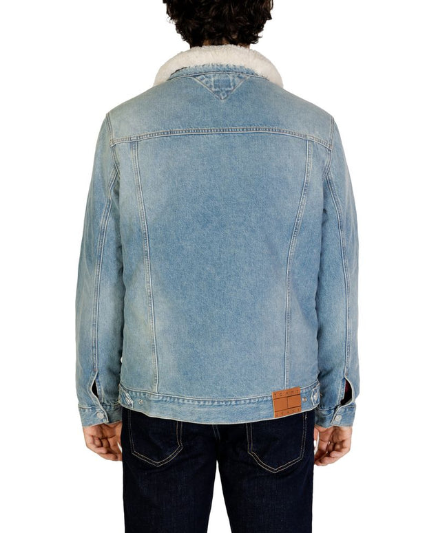 Light Blue Cotton Jackets & Coat
