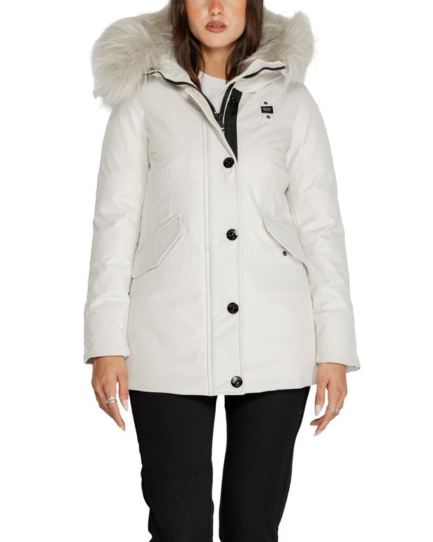 White Polyester Parka
