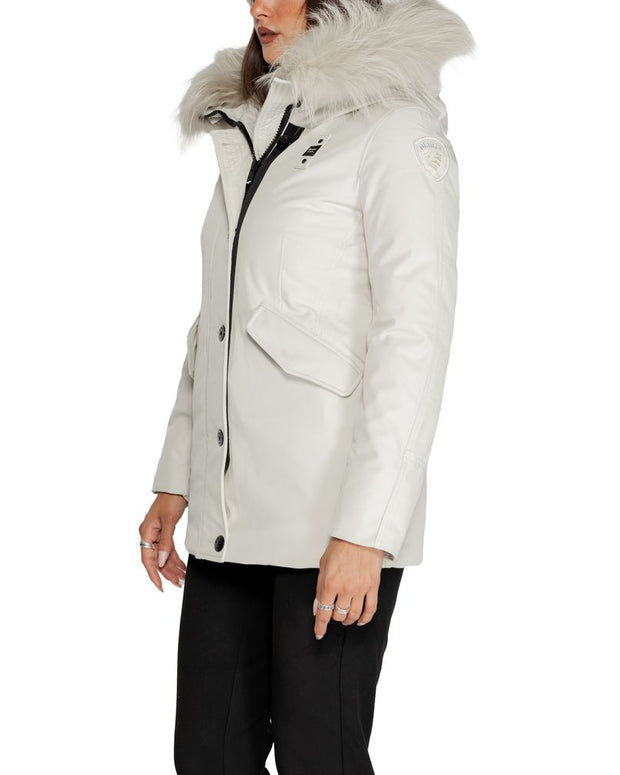 White Polyester Parka