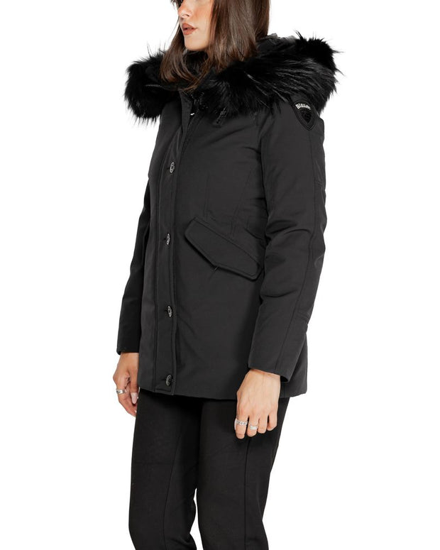 Black Polyester Parka
