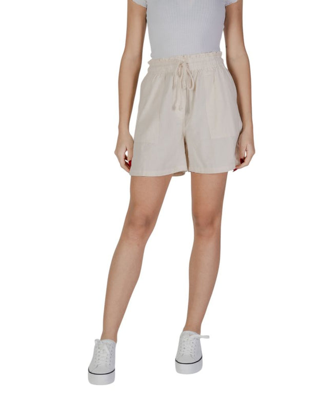 Beige Cotton Shorts