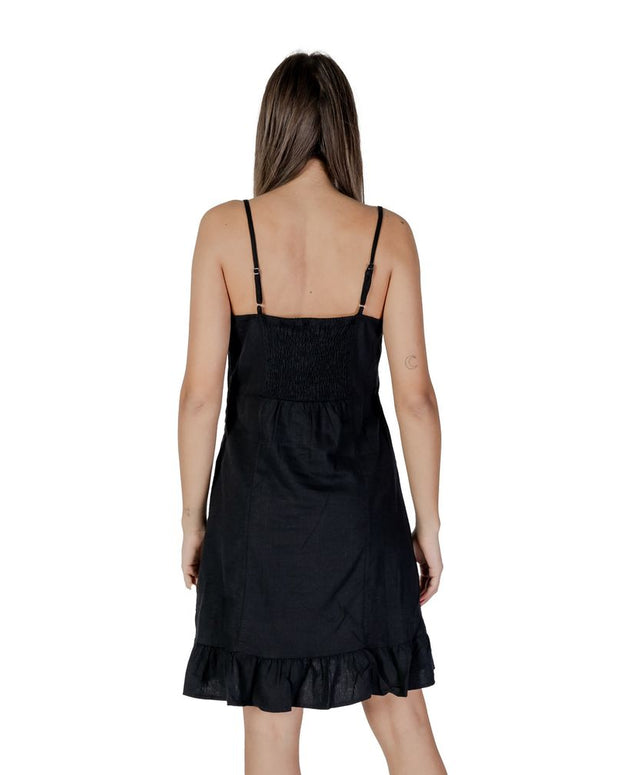 Black Linen Midi