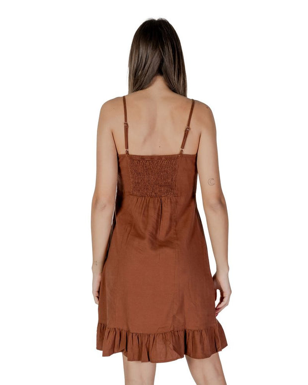 Brown Linen Midi
