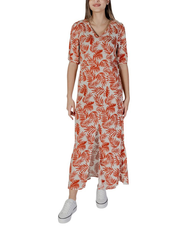 Red Viscose Long Dress