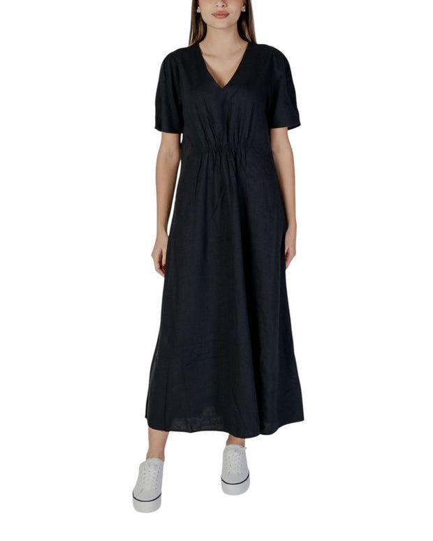 Black Linen Long Dress
