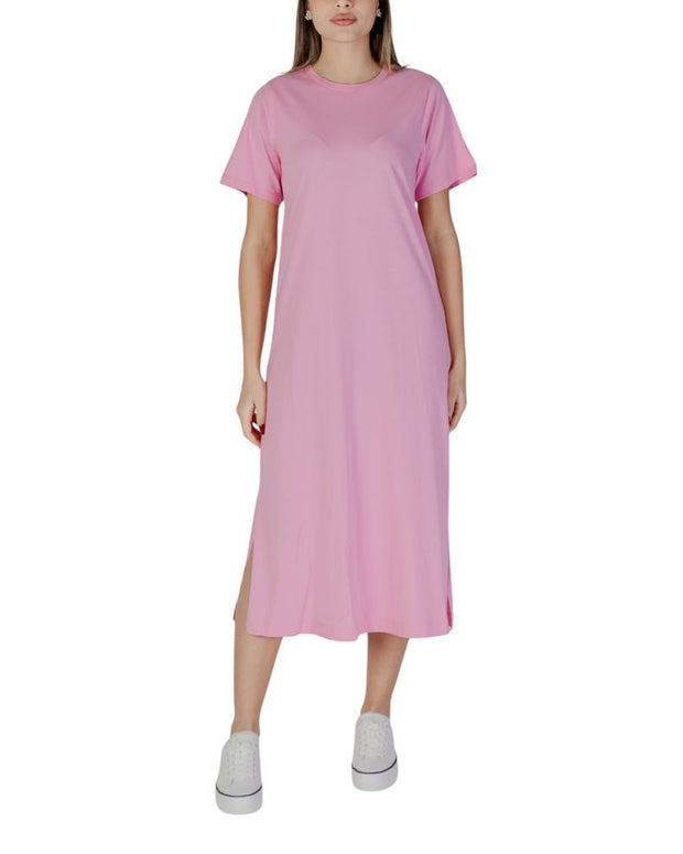 Multicolor Cotton Midi Dress