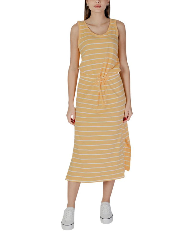 Yellow Cotton Long Dress