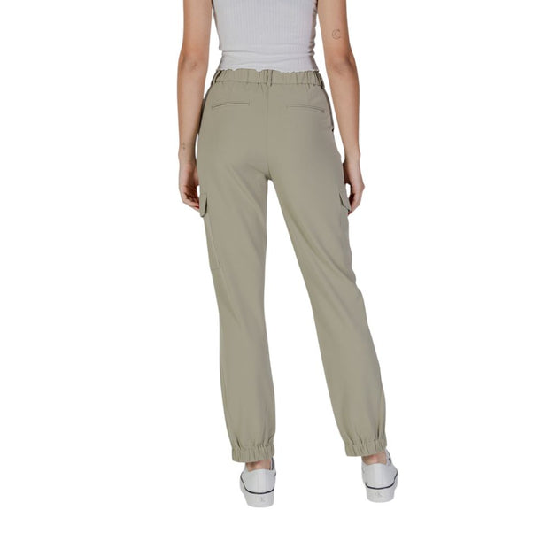 Green Polyester Jeans & Pant