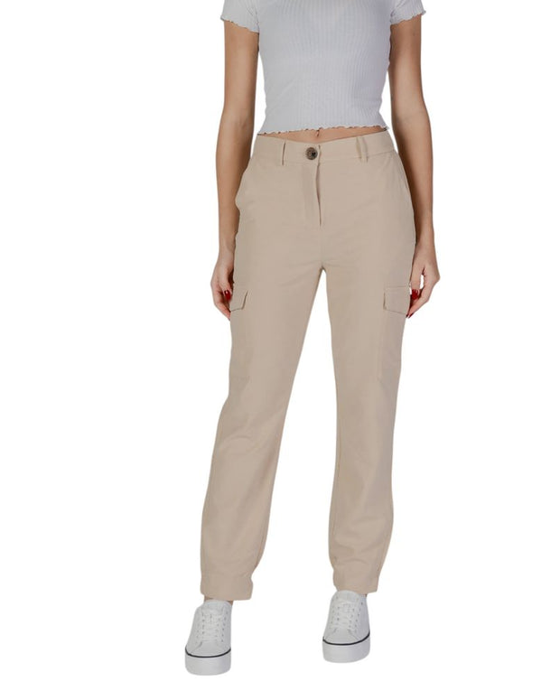 Beige Polyester Pant
