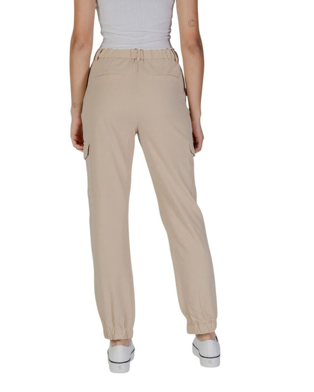 Beige Polyester Pant
