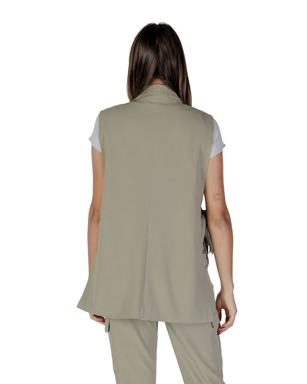 Green Polyester Waistcoat