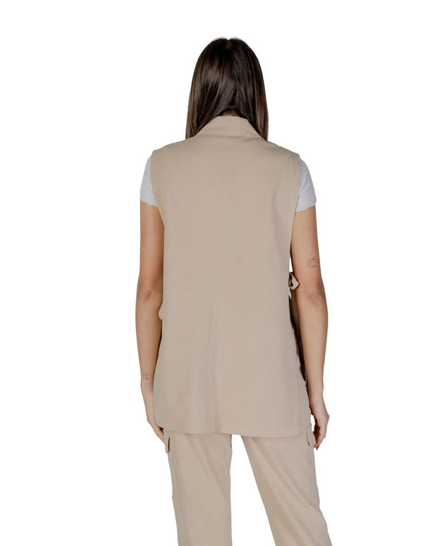 Beige Polyester Waistcoat