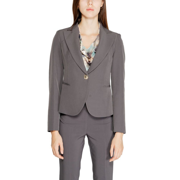 Gray Polyester Suits & Blazer