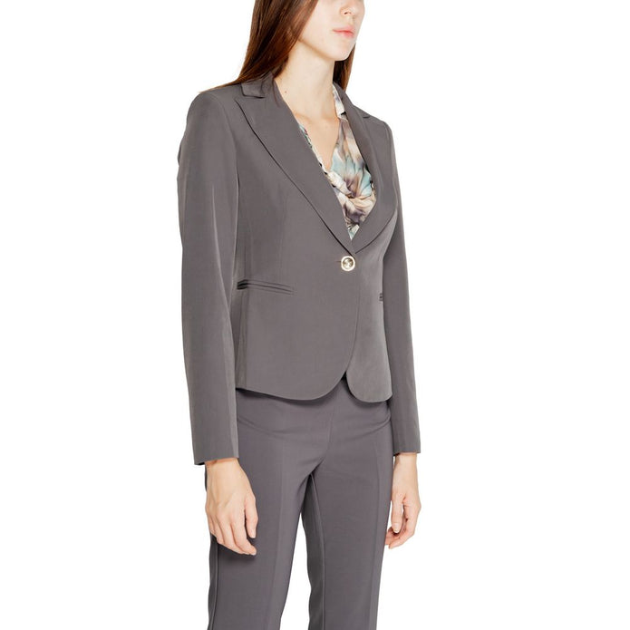 Gray Polyester Suits & Blazer