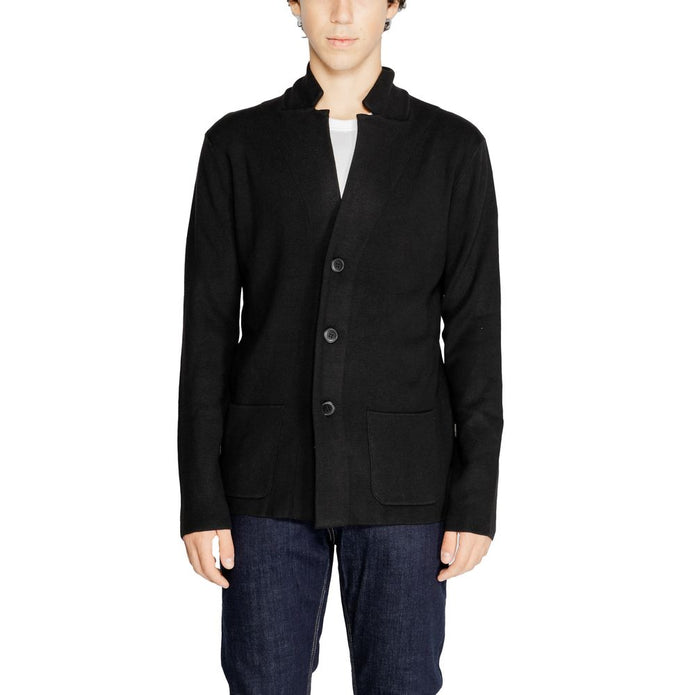 Black Wool Cardigan