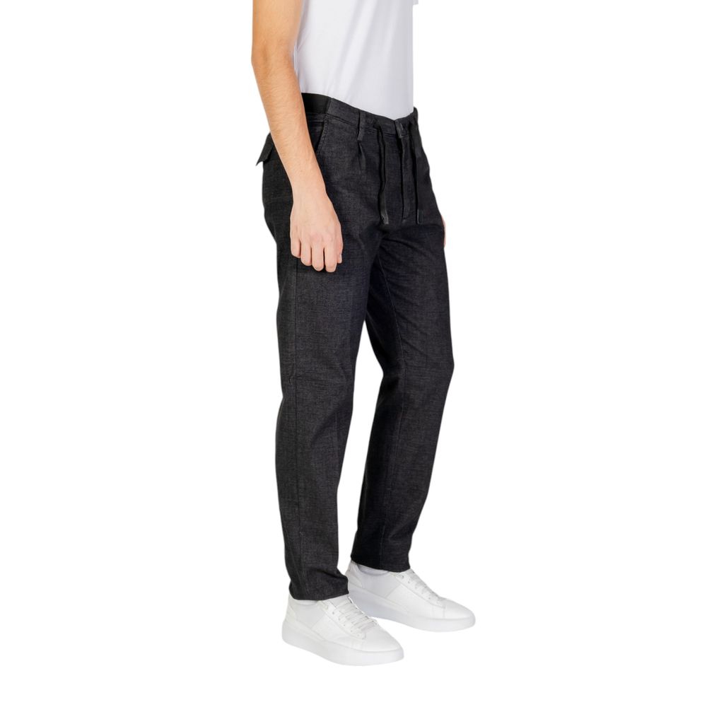 Black Cotton Jeans & Pant