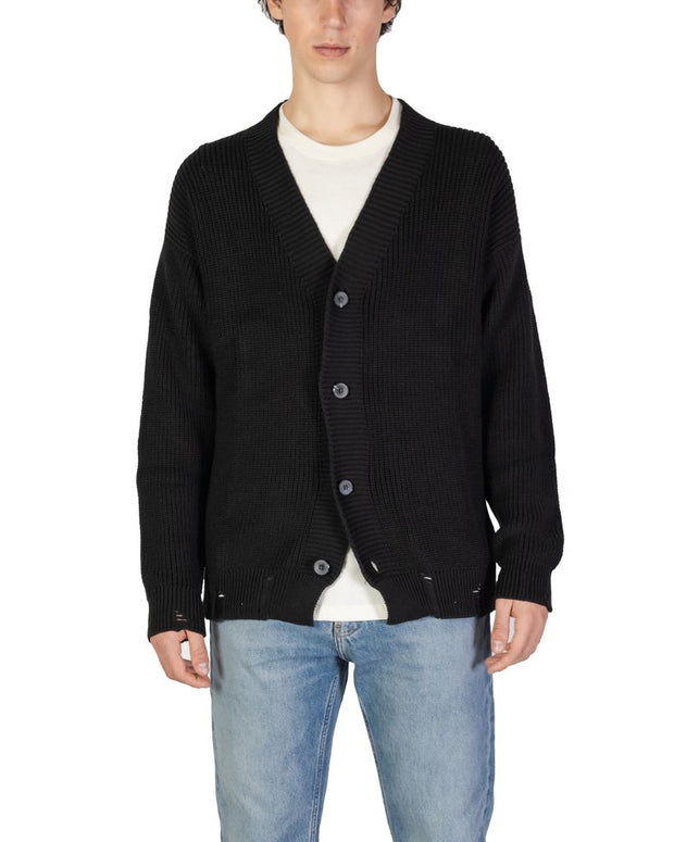 Black Cotton Cardigan