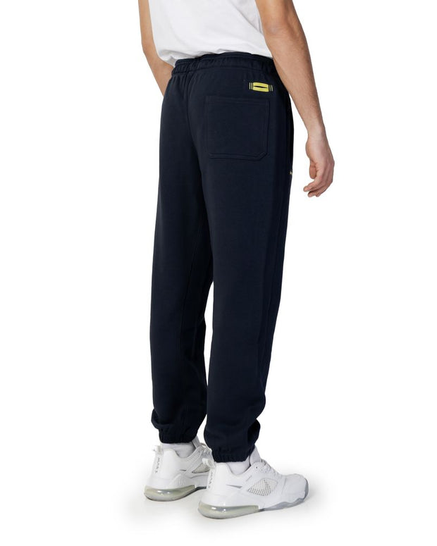 Blue Cotton Joggers Workout Pant